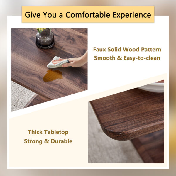 7591f97ff1bb40ef902c02eb55e52493_b252dc915150b2f94bbed9f6f03b2b9a Modern Minimalist Walnut Dark Brown Texture Sticker-Patterned MDF Rectangular Coffee Table. Add a quiet and cozy atmosphere to your home.MDF coffee table,Walnut,Dark Brown textured Sticker,side table.
