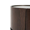 MDF ITALIAN HIGH-GRADE DOUBLE-LAYER STORAGE ROUND SIDE TABLE, BROWN AND BLACK COLOR