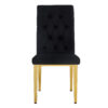 2 piece dining chairs.The gold metal legs complement the black velvet, showcasing a perfect blend of modern and classic elements.Suitable for various occasions such as kitchens,conference rooms, etc.