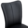 Modern Black PU Chair Set - Two Pieces, The backrest has a vertical and smooth line design.Black Metal Leg.Suitable for placement in kitchen, living rooms, and other venues.W1151116750