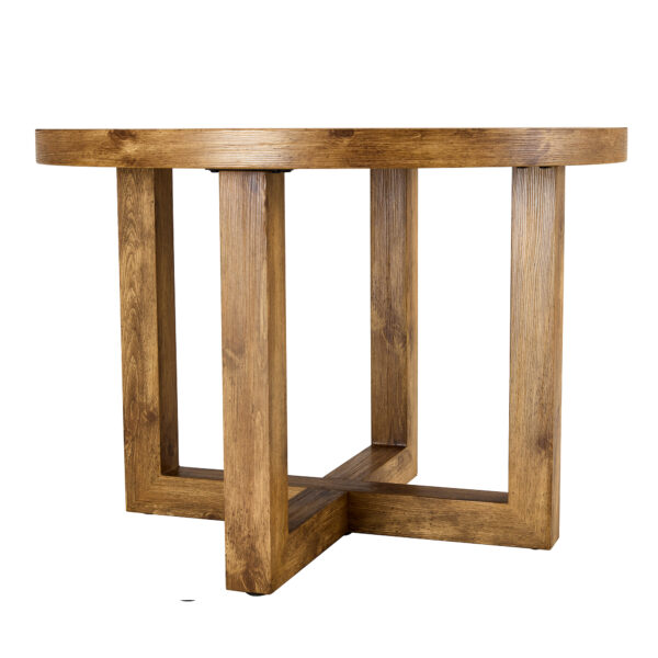 762ea5089c6a4ecfb5f8152d8fdefb6c_20240222_20a8812d4567a045c00c57170927c947 A modern and practical circular dining table. Made of MDF tabletop and wooden MDF table legs. 4-piece technology cloth high backrest cushion side chair, C-shaped tube black metal legs. CT-403 C-1162