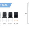 Luxury Simple Arch Chair - Set of 6 Light Gray PU Material High Resilience Dining Chair with Arched Metal Silver Leg.