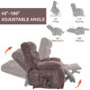 Lift Recliner Chair Heat Massage Dual Motor Infinite Position Up to 350 LBS Large Electric Power Lift Recliners with Power-Remote, Medium-firm and Heavy duty, Brown
