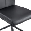 Table and chair set. Modern minimalist grey marble textured MDF dining table with metal frame.Paired with 4 black PU chairs with Black Featuring arched black legs.