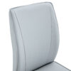 Luxury Simple Arch Chair - Set of 6 Light Gray PU Material High Resilience Dining Chair with Arched Metal Silver Leg.