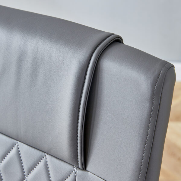 770f666396eb4323ad1a5c5793992381_a3b9dfb93d66b39b796a67892ac7098d Table and chair set.63*31.4 Inch Luxurious Cold Jade Sintered Stone Dining Table Set- 4 Dark Gray High-quality PU Chairs With Arched Silver Metal Legs.Perfect For Dinner Room,Meeting Room,Kitchen,etc.