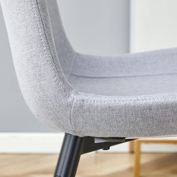 787a6e8433da4d56b7b43ec70e271d1f_3854520896e34fadbcde3a6b0a3b4e06 Comfortable Linen-Cotton Dining Chair Set - Six Pieces in Light Gray.Integrated Seat and Backrest,Linen-Cotton Material,Curved Widened Cushion Design For More Comfort.