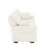Premium Two-Seater Sofa - Ergonomic Design with High-Resilience Foam Cushions, Modern Chenille Fabric Upholstery for Living Room, Lounge, Office Space, White