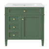 30'' Bathroom Vanity with Top Sink, Modern Bathroom Storage Cabinet with 2 Drawers and a Tip-out Drawer, Single Sink Bathroom Vanity