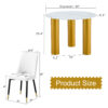 Table and chair set, round table with white marble pattern, gold MDF table legs, soft and comfortable dining chair, suitable for kitchen and living room