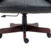 Executive Office Chair - High Back Reclining Comfortable Desk Chair - Ergonomic Design - Thick Padded Seat and Backrest - PU Leather Desk Chair with Smooth Glide Caster Wheels, 1 Pack Black