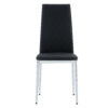 Grid armless high backrest dining chair, black chair and 6-piece set of electroplated metal legs, office chair. Suitable for restaurants, living rooms, kitchens, and offices.W115163430  0924