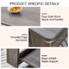 A modern and practical gray textured coffee table,tea table.Double layered coffee table made of MDF material,. Suitable for living room,bedroom and study room. 43.3"*21.6"*16.5"   CT-16