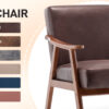Mid-Century Modern Chair, Living Room Chair with Solid Wood Frame, Accent Chair Extra-Thick Backrest, Wingback Chair for Bedroom, Reading Room, Living Room, Lounge Chair Indoor