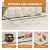 ONLY Separate Glass Tabletop.24*48 inch Rectangular heat-resistant Transparent Tempered glass Tabletop.Suitable for various occasions such as kitchens and restaurants.Transparent,24*48*0.31 inch.