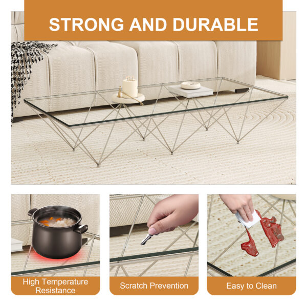 7a8c4240efc34e79b4b04fd1e04d84d3_5fc57edf7f1591372ae7158dae479d7b ONLY Separate Glass Tabletop.24*48 inch Rectangular heat-resistant Transparent Tempered glass Tabletop.Suitable for various occasions such as kitchens and restaurants.Transparent,24*48*0.31 inch.