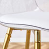 Modern and comfortable upholstered bar chairs, metal legs, small size bar chairs, suitable for part of the crowd, stylish design for dining room, kitchen, terrace and living room chairs.