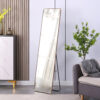 The 4th generation floor standing full-length mirror. wall mirror, bathroom makeup mirror, bedroom foyer. Elegant Flower Pear Color Full-Length Mirror - Aluminum Alloy Frame Design. 60*16.5"