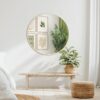32 Inch Gold Metal Framed Round Bathrrom Mirror for Wall.(W2203134043)