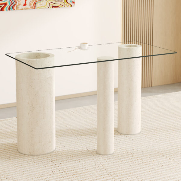 7adf1ef5e3e1453c9b53bf0e95cc40c7_c6dcd1d836a4448924c40ce7e3803114 ONLY Separate Glass Tabletop.24*48 inch Rectangular heat-resistant Transparent Tempered glass Tabletop.Suitable for various occasions such as kitchens and restaurants.Transparent,24*48*0.31 inch.