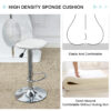 Modern minimalist bar chairs and bar stools. Can rotate 360 ° and adjust lifting. PET backrest and PU seats. Set of 2. Suitable for bars, restaurants, and front desk cashiers. W1151P172644