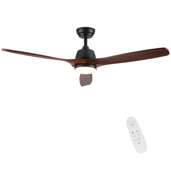 52" YUHAO Farmhouse Rustic  LED Ceiling Fan with Remote Control
