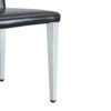 Table and chair set.64.5x35.4 Inch Stylish White Marble Textured Dining Table.Paried With 6 Black PU dining chairs, Silver Metal Legs.Simple and versatile.High Elasticity Sponge Filling.