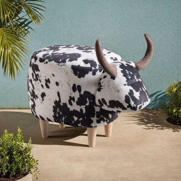 7bb714efd22a4ce5be955d1dc7368178_da1d9c85dbc4a394d32ad063613c31ac Black and White Cow-Shaped Ottoman, Modern Ottoman, Modern Accent Stool Home Decor, Suitable for Living Room, Bedroom, Porch, Garden, Backyard, Balcony