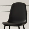 Modern Minimalist Black Dining Chair Set - Four Chairs per Box, Stable and Comfortable.Modern Mid-Century Style Upholstered Side Chairs,Spoon Shaped Chairs With Black Metal Legs.