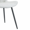 Extended Seat Cushion PU Dining Chair Set - Four Pieces.Smooth line design.Can integrate well into various modern home decoration styles.White and Dark Gray Splicing Colors.
