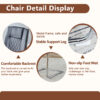 Table and chair set.63"x31.5x30" Luxurious Snow Mountain Patterned Sintered Stone Table with Silver Stainless Steel Butterfly Legs.Paried With 6 Black High-quality PU Chairs With Arched Metal Legs.