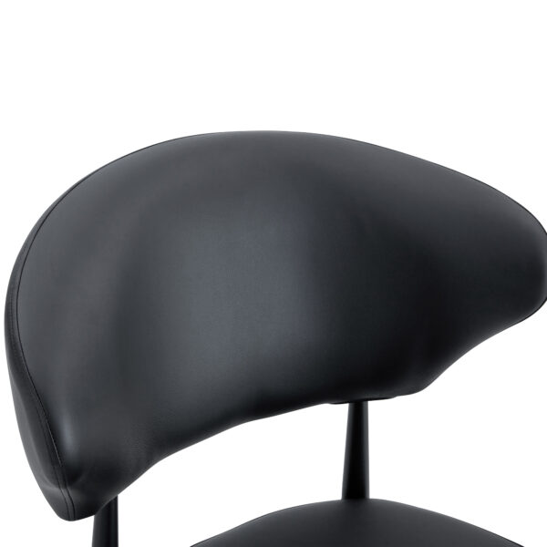 7c957f2abe8b4d84b11f31f07a8e0a84_39cdaad059d5ad8b8c40b1e7ee1e6369 Table and chair set.A Modern Minimalist Circular Dining Table With A Diameter Of 33.3 Inches.Paired With 4 Black Minimalist Ergonomic Dining Chair, With A Curved Backrest For Comfortable Design.