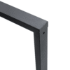 A minimalist retro rectangular dining table with a specially textured top and black metal legs.Contemporary Minimalist MDF Gray Textured Tabletop.Able To Give People A Visual Beauty With Rules.