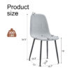 Comfortable Linen-Cotton Dining Chair Set - Six Pieces in Light Gray.Integrated Seat and Backrest,Linen-Cotton Material,Modern Home Matching.