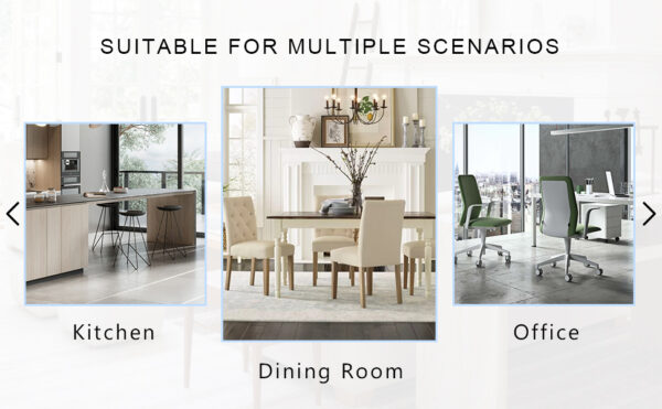 7e48dc53c311409992879e390fb6c86b_effcfa3aaecd4f5a64c6e93f94386a46 Dining table. Modern tempered glass dining table. Large modern office desk with silver plated metal legs and black MDF crossbars, suitable for both home and office use. Kitchen. 71 ''x35.4''x30 ''