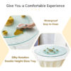 Double layer rotatable round glass.The rotatable design makes it more convenient to retrieve and place items.The upper glass has a diameter of 30.3 inches, while the lower glass15 inches.