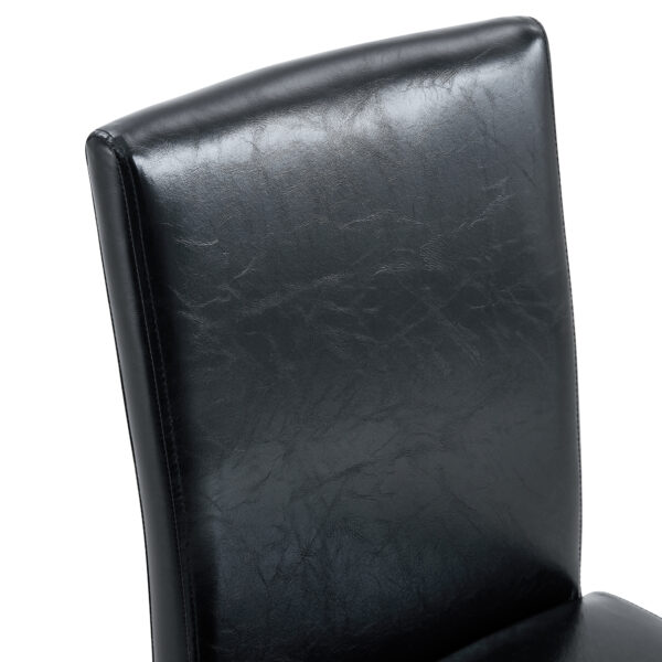 7e781c6243974ab3a27bbd635ecb6abe_ac008fe5d1162c279987b5e37344603d Two black PU dining chairs, simple and versatile, comfortable and accompanied. The exquisite and multifunctional dining chair has opened up a comfortable new experience. (2-piece set)
