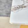 63"x31.5x30" Luxurious Cold Jade Slab Dining Table with Golden Stainless Steel Butterfly Legs.The tabletop is designed to be scratch and heat resistant.Slabs Tabletop,Golden Stainless Steels Legs.