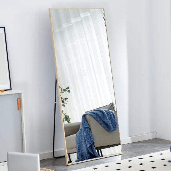 7edb7e8d71734a7cbddd3b191ce34ba1_20240317_4948313befa93112422d7c8015019822 Fourth generation solid wood frame long mirror, dressing mirror, bedroom foyer, decorative mirror, clothing store, floor to ceiling mirror, wall mounted. 71 "* 31.4"