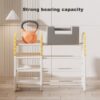 Kids Bookshelf and Toy Storage, 4-Tier Toy Organizers W/8 Removable Storage Bins, Kids Toy Storage Organizer for Study Room, Bedroom, Kids Room, Classroom, Nursery