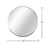 32 Inch Gold Metal Framed Round Bathrrom Mirror for Wall.(W2203134043)