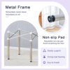 Only Table Leg.Simple Silver Stainless Steel Folding Table Frame - Multifunctional, Space-Saving.Folding Table Frame,Silver Stainless Steel Material,5.5*5.5*28.7~26.3*26.3*28.7 Inch.