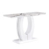 Modern Simple Glossy White Rectangular Counter Bar Table 47.24" x 18.11" x 29.52" For Living Room Bedroom Bedside Entrance House Balcony Office Bathroom. BT-1280