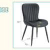 The Black Minimalist Ergonomic Dining Chair Comes In A Pack of 4, With A Comfortable Design Of Extended And Curved Seat Cushions, Unlocking A Comfortable And Minimalist New Sitting Posture.