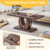 Modern Minimalist Walnut Dark Brown Texture Sticker-Patterned MDF Rectangular Coffee Table. Add a quiet and cozy atmosphere to your home.MDF coffee table,Walnut,Dark Brown textured Sticker,side table.