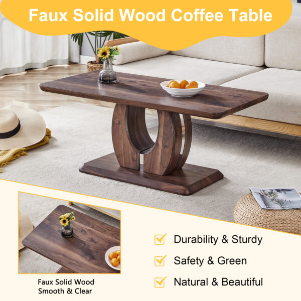 80d64eb2a81740e09a9efcfbad833fbc_df603cb5eb4b995bcc814ab19294a6df Modern Minimalist Walnut Dark Brown Texture Sticker-Patterned MDF Rectangular Coffee Table. Add a quiet and cozy atmosphere to your home.MDF coffee table,Walnut,Dark Brown textured Sticker,side table.