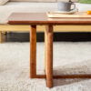 Chinese style log wind Imitation rattan Walnut color tea table rectangular solid wood coffee low table small family living room tea table