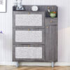 Modern minimalist storage cabinet, Japanese rattan shoe cabinet, bed top cabinet, small home furniture. Suitable for corridors and living rooms. GZ-DI-03