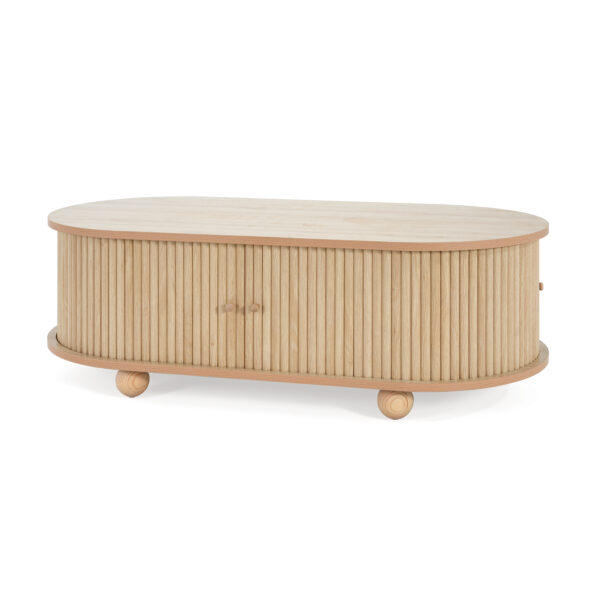 813b7289425a498fa55dc6d254b6e04a_092e6a9b651fcc08f127b6a6f872ad1c MDF ELEGANT LONG OVAL STORAGE SIDE TABLE WITH RETRO CHARM, NATURAL COLOR