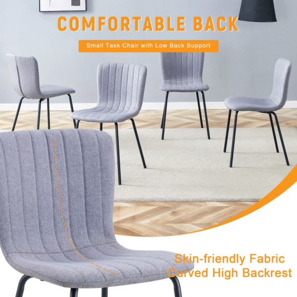 81539112f4204858bac46ed7f9cf9560_575d8ea56bfebd56e4787aa4291ffa00 Luxury Minimalist Chairs - A set of 4 high quality dining chairs with black metal legs. The integral metal leg structure is suitable for various interior decoration styles.